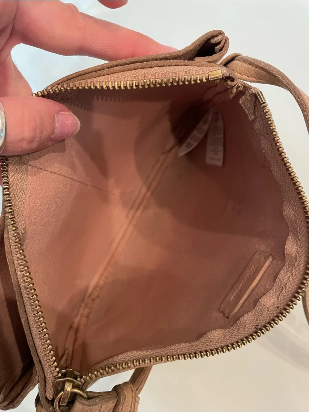 Madewell Pebbled Leather Crossbody - Tan